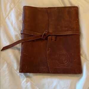 Rustico Brown Leather Kentucky Durby Drawstring Writing Journal Cover Notebook